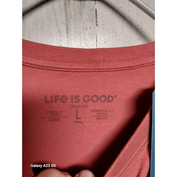 Life Is Good Men's Large Long Sleeve Crusher Tee Happy Pawlidays - Picture 4 of 7